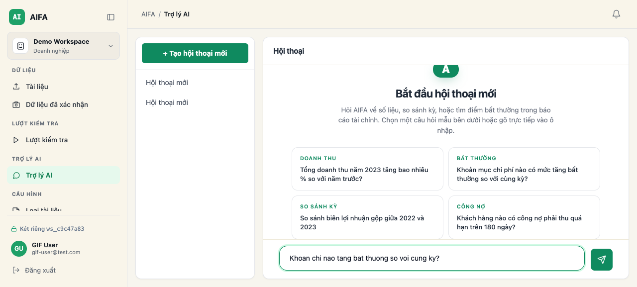 Chat voi AIFA bang tieng Viet